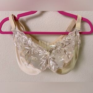 NWOT Soma Beige Signature Lace Unlined Perfect Coverage Underwire Bra 36DD